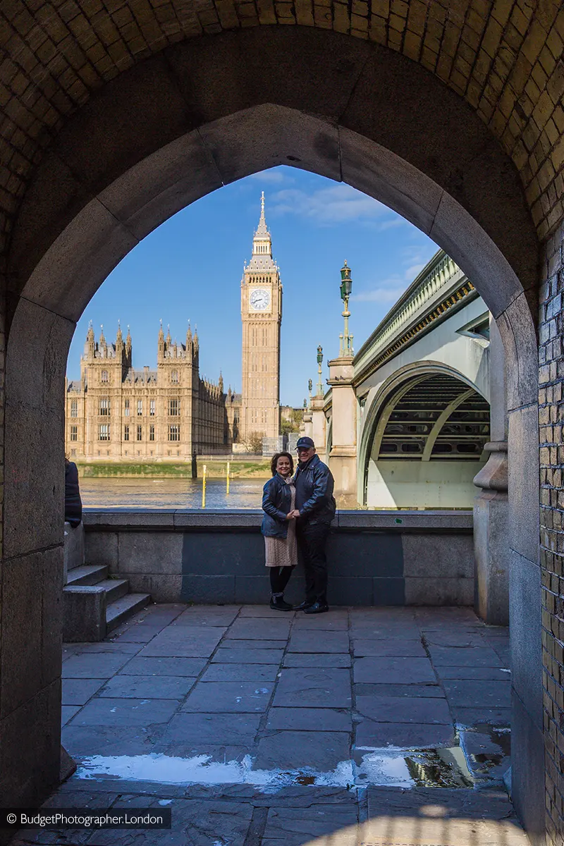 Westminster Archway shot of Big Ben